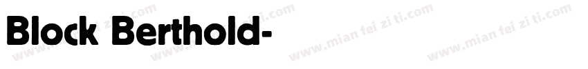 Block Berthold字体转换